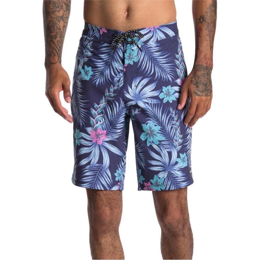 Hurley Boardshorts Obsidian Floral Print 20" NWT